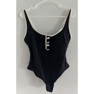 Kate Spade Swimsuit Womens Large‎ Black One Piece Swim Resort Travel Beach